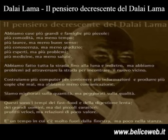 Dalai Lama Il Pensiero Decrescente Del Dalai Lama